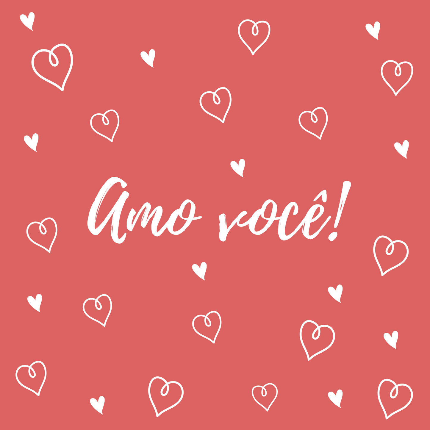 Cartão "AMO VOCÊ"