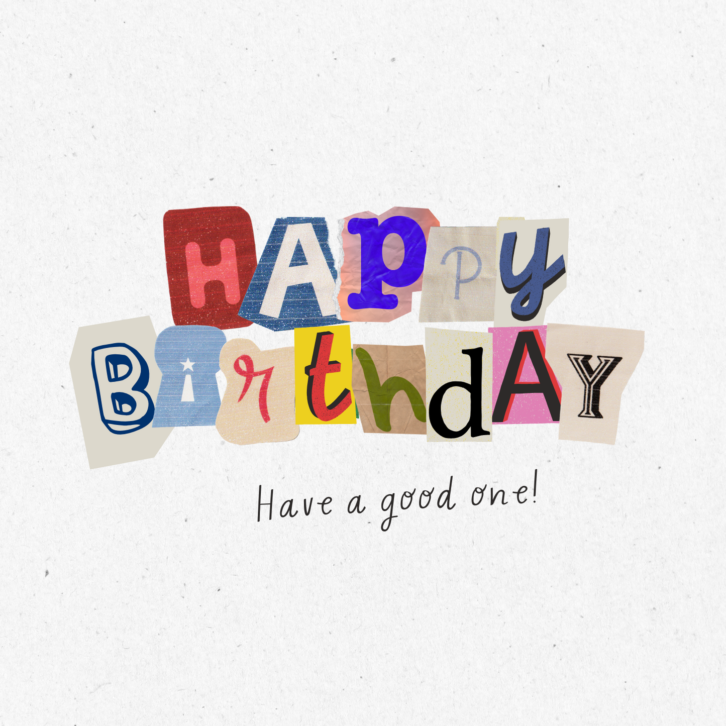 Cartão "HAPPY BIRTHDAY"