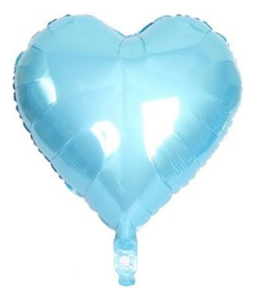 BALÃO DE CORAÇÃO AZUL CLARO 22CM