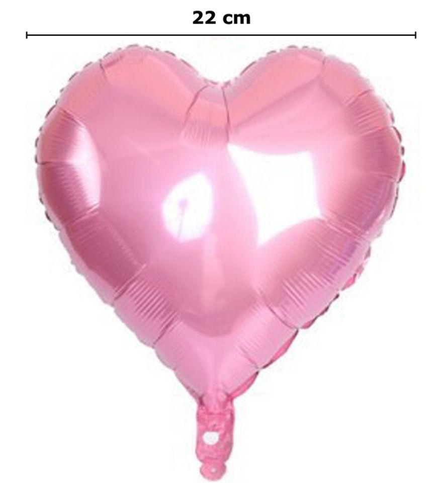 BALÃO DE CORAÇÃO ROSA 22CM