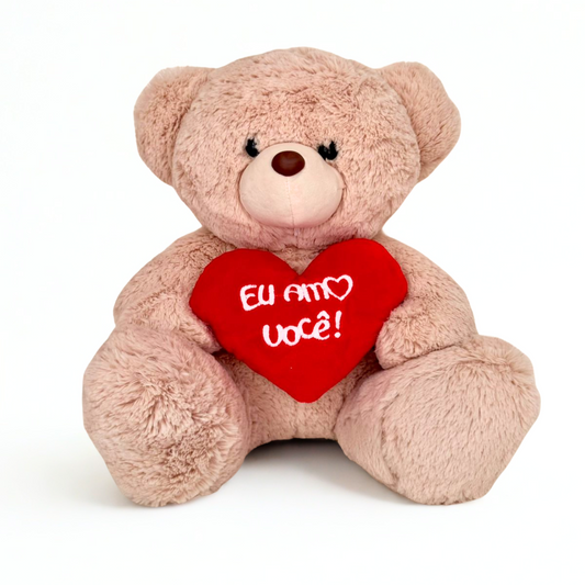 Urso de Pelúcia com Coração “Eu Amo você”