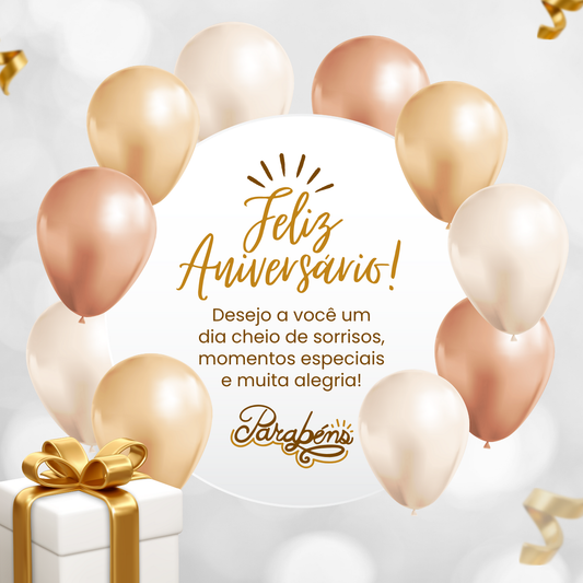 Cartão "FELIZ ANIVERSÁRIO"