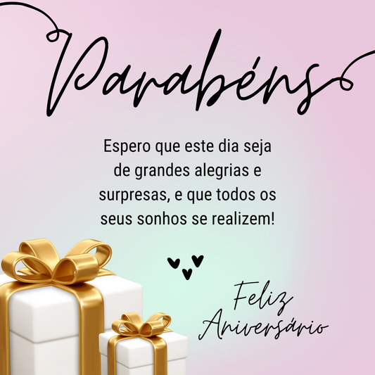 Cartão "PARABÉNS"
