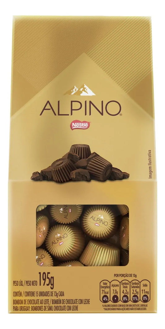 Bombom ao Leite Alpino – Caixa com 15 unidades