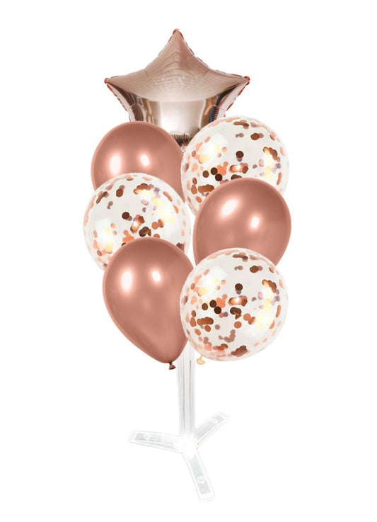 BUQUÊ DE BALÕES ROSE GOLD
