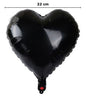 BALÃO DE CORAÇÃO PRETO 22CM