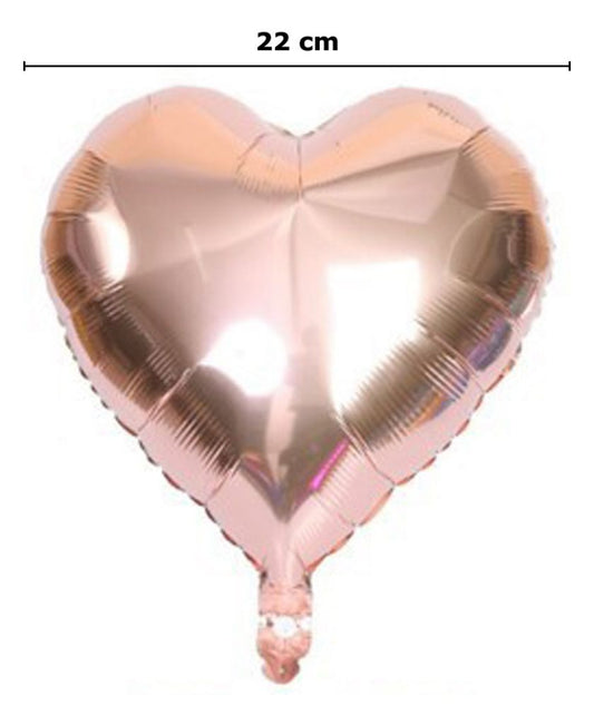 BALÃO DE CORAÇÃO ROSE GOLD 22CM