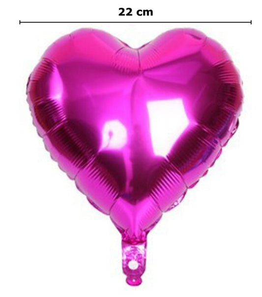 BALÃO DE CORAÇÃO PINK 22CM