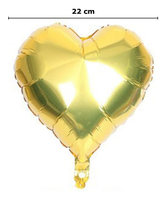 BALÃO DE CORAÇÃO AMARELO 22CM