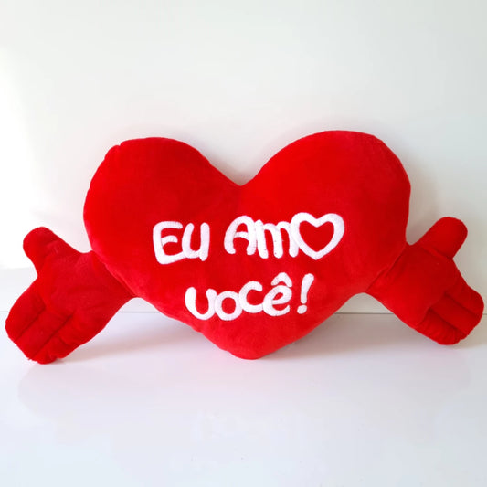 Almofada Coração de Pelúcia 30cm