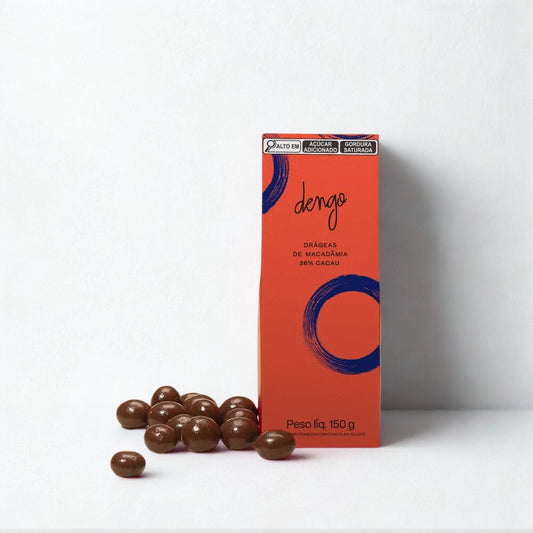 Drágeas de Macadâmia com Chocolate – 150g | Dengo