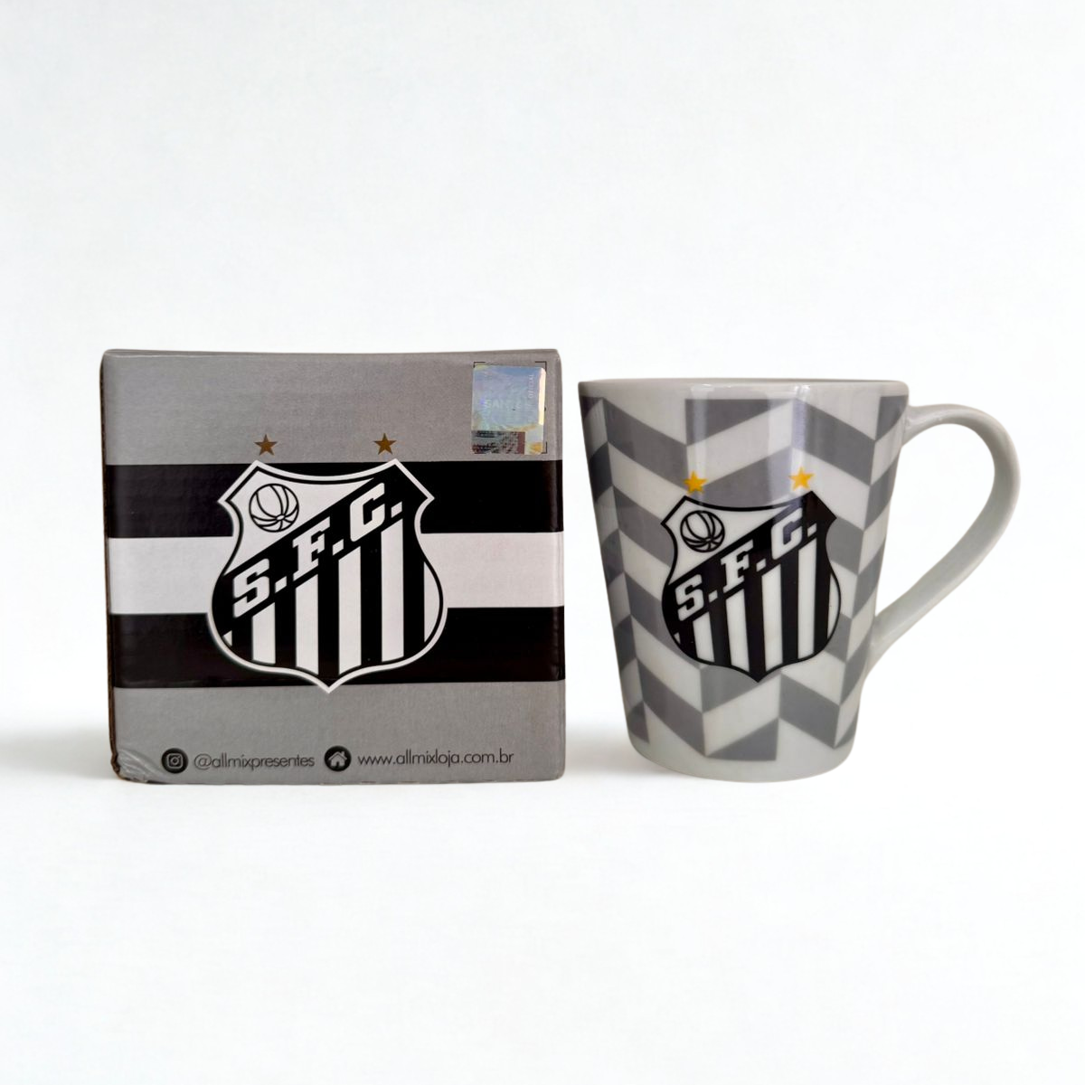 Caneca de Porcelana Licenciada – Santos